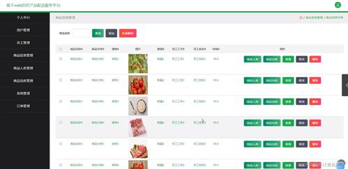 基于web的農產品配送服務平臺 jsp java springmvc mysql mybatis